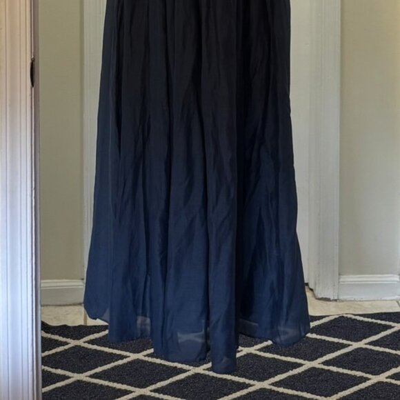 Banana Republic Rosalia indigo cotton silk maxi dress Sz 6 - Picture 11 of 11